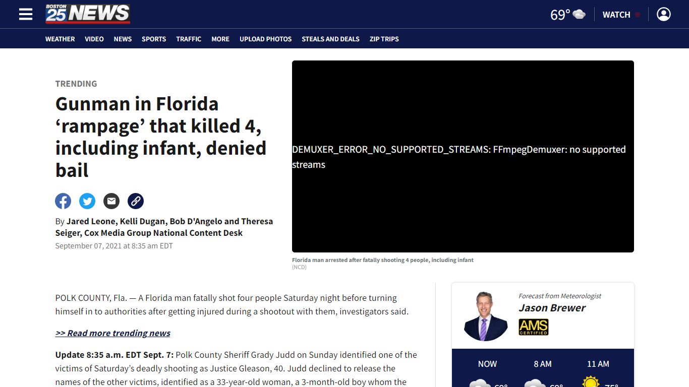 Gunman in Florida ‘rampage’ that killed 4, including infant, denied ...